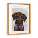 Labrador De Chocolate Con Gafas Y Pajarita. - Fab Funky | Cuadro decorativo de Canvas Lab