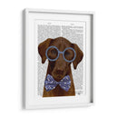 Labrador De Chocolate Con Gafas Y Pajarita. - Fab Funky | Cuadro decorativo de Canvas Lab