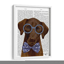 Labrador De Chocolate Con Gafas Y Pajarita. - Fab Funky | Cuadro decorativo de Canvas Lab