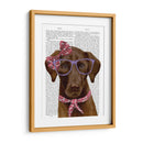 Labrador De Chocolate Con Gafas Y Bufanda. - Fab Funky | Cuadro decorativo de Canvas Lab