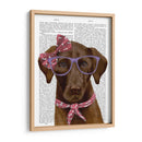 Labrador De Chocolate Con Gafas Y Bufanda. - Fab Funky | Cuadro decorativo de Canvas Lab