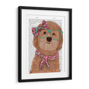 Cockerpoo, Albaricoque, Con Gafas Y Bufanda. - Fab Funky | Cuadro decorativo de Canvas Lab