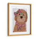 Cockerpoo, Albaricoque, Con Gafas Y Bufanda. - Fab Funky | Cuadro decorativo de Canvas Lab