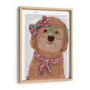 Cockerpoo, Albaricoque, Con Gafas Y Bufanda. - Fab Funky | Cuadro decorativo de Canvas Lab
