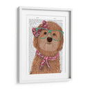 Cockerpoo, Albaricoque, Con Gafas Y Bufanda. - Fab Funky | Cuadro decorativo de Canvas Lab