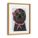 Cockerpoo, Negro, Con Gafas Y Bufanda. - Fab Funky | Cuadro decorativo de Canvas Lab