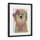 Cockerpoo, Rubia, Con Gafas Y Bufanda. - Fab Funky | Cuadro decorativo de Canvas Lab