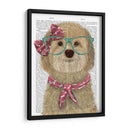 Cockerpoo, Rubia, Con Gafas Y Bufanda. - Fab Funky | Cuadro decorativo de Canvas Lab