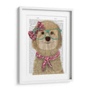 Cockerpoo, Rubia, Con Gafas Y Bufanda. - Fab Funky | Cuadro decorativo de Canvas Lab