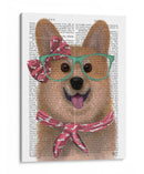 Corgi Con Gafas Y Bufanda. - Fab Funky | Cuadro decorativo de Canvas Lab