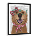 Golden Retriever, Gafas Y Bufanda - Fab Funky | Cuadro decorativo de Canvas Lab