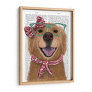 Golden Retriever, Gafas Y Bufanda - Fab Funky | Cuadro decorativo de Canvas Lab
