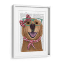 Golden Retriever, Gafas Y Bufanda - Fab Funky | Cuadro decorativo de Canvas Lab