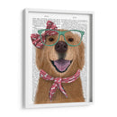 Golden Retriever, Gafas Y Bufanda - Fab Funky | Cuadro decorativo de Canvas Lab