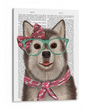 Husky Con Gafas Y Bufanda - Fab Funky | Cuadro decorativo de Canvas Lab