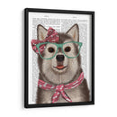Husky Con Gafas Y Bufanda - Fab Funky | Cuadro decorativo de Canvas Lab