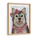 Husky Con Gafas Y Bufanda - Fab Funky | Cuadro decorativo de Canvas Lab