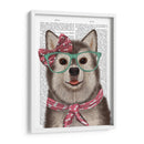 Husky Con Gafas Y Bufanda - Fab Funky | Cuadro decorativo de Canvas Lab