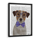 Jack Russell Con Gafas Y Pajarita. - Fab Funky | Cuadro decorativo de Canvas Lab