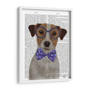 Jack Russell Con Gafas Y Pajarita. - Fab Funky | Cuadro decorativo de Canvas Lab