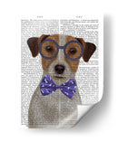 Jack Russell Con Gafas Y Pajarita. - Fab Funky | Cuadro decorativo de Canvas Lab