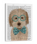 Labradoodle, Crema, Con Gafas Y Pajarita - Fab Funky | Cuadro decorativo de Canvas Lab
