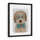Labradoodle, Crema, Con Gafas Y Pajarita - Fab Funky | Cuadro decorativo de Canvas Lab
