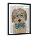 Labradoodle, Crema, Con Gafas Y Pajarita - Fab Funky | Cuadro decorativo de Canvas Lab