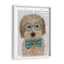 Labradoodle, Crema, Con Gafas Y Pajarita - Fab Funky | Cuadro decorativo de Canvas Lab