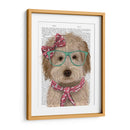 Labradoodle, Crema, Con Gafas Y Bufanda. - Fab Funky | Cuadro decorativo de Canvas Lab