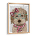 Labradoodle, Crema, Con Gafas Y Bufanda. - Fab Funky | Cuadro decorativo de Canvas Lab