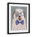 Viejo Perro Pastor Inglés Con Gafas Y Pajarita - Fab Funky | Cuadro decorativo de Canvas Lab