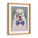 Viejo Perro Pastor Inglés Con Gafas Y Pajarita - Fab Funky | Cuadro decorativo de Canvas Lab