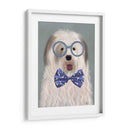 Viejo Perro Pastor Inglés Con Gafas Y Pajarita - Fab Funky | Cuadro decorativo de Canvas Lab