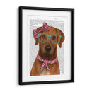 Rhodesian Ridgeback Con Gafas Y Bufanda. - Fab Funky | Cuadro decorativo de Canvas Lab