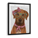 Rhodesian Ridgeback Con Gafas Y Bufanda. - Fab Funky | Cuadro decorativo de Canvas Lab