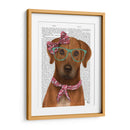 Rhodesian Ridgeback Con Gafas Y Bufanda. - Fab Funky | Cuadro decorativo de Canvas Lab