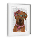 Rhodesian Ridgeback Con Gafas Y Bufanda. - Fab Funky | Cuadro decorativo de Canvas Lab