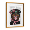 Rottweiler Con Gafas Y Bufanda. - Fab Funky | Cuadro decorativo de Canvas Lab