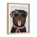 Rottweiler Con Gafas Y Bufanda. - Fab Funky | Cuadro decorativo de Canvas Lab
