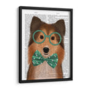 Sheepdog Shetland Con Gafas Y Pajarita - Fab Funky | Cuadro decorativo de Canvas Lab