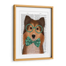 Sheepdog Shetland Con Gafas Y Pajarita - Fab Funky | Cuadro decorativo de Canvas Lab