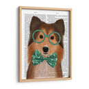 Sheepdog Shetland Con Gafas Y Pajarita - Fab Funky | Cuadro decorativo de Canvas Lab