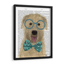 Terrier De Trigo Con Gafas Y Pajarita. - Fab Funky | Cuadro decorativo de Canvas Lab