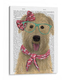 Wheaten Terrier Con Gafas Y Bufanda. - Fab Funky | Cuadro decorativo de Canvas Lab