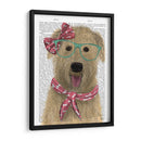 Wheaten Terrier Con Gafas Y Bufanda. - Fab Funky | Cuadro decorativo de Canvas Lab
