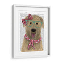 Wheaten Terrier Con Gafas Y Bufanda. - Fab Funky | Cuadro decorativo de Canvas Lab