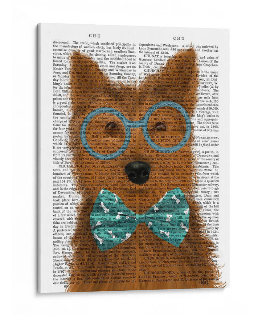 Yorkshire Terrier Con Gafas Y Pajarita. - Fab Funky | Cuadro decorativo de Canvas Lab