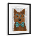Yorkshire Terrier Con Gafas Y Pajarita. - Fab Funky | Cuadro decorativo de Canvas Lab