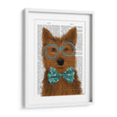 Yorkshire Terrier Con Gafas Y Pajarita. - Fab Funky | Cuadro decorativo de Canvas Lab